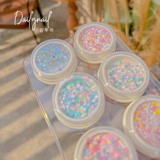 Combo Nhũ ẩn móng 6 màu Tone Pastel Hàn Quốc