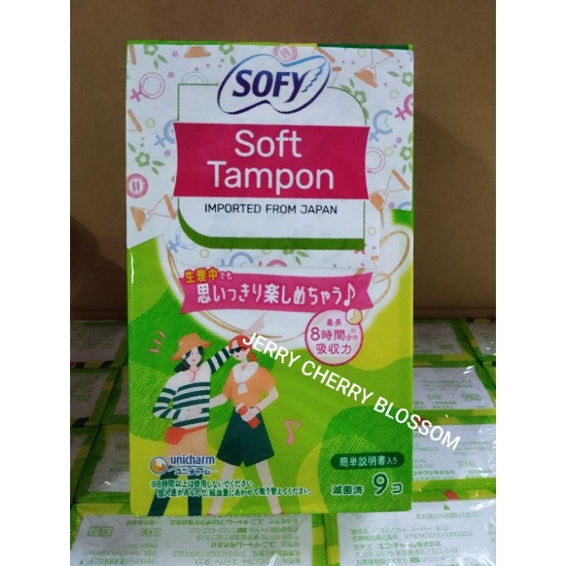 [Mẫu Mới]1 hộp Băng vệ sinh Sofy Tampon Nhật Bản dạng ống 9 ông/hộp
