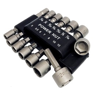 Bộ khẩu vặn ốc lục giác 14 đầu 5-12mm thép cabon sử dụng cho máy khoan hoặc bắt vít cầm tay