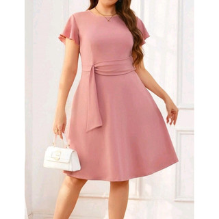 Đầm dự tiệc big size thun hồng size 85-95kg