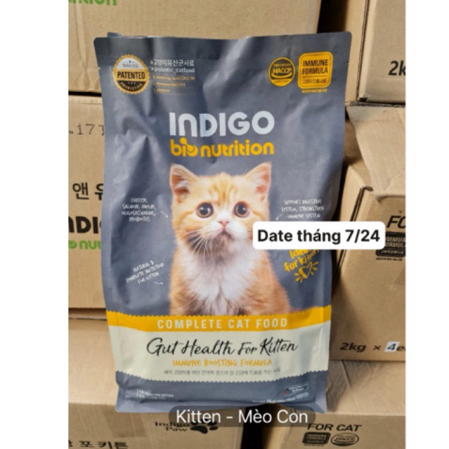 INDIGO KITTEN- Hạt dành cho mèo con ( Bao 6kg )