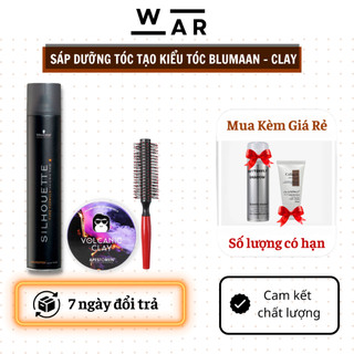 Combo Gôm xịt tóc Silhouette 420ml kèm sáp vuốt tóc VCN tặng lược