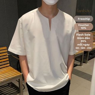 Áo Thun Nam Cổ Xẻ V Tay Ngắn - FAN013 - FANBOU