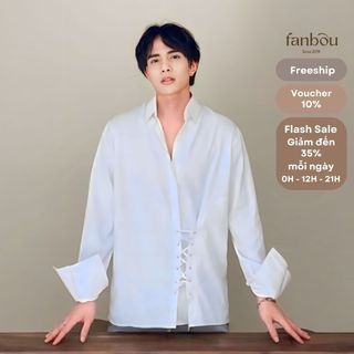 Áo Sơmi Nam Thân Ráp Kết Dây Tay Dài - FAN024 - FANBOU