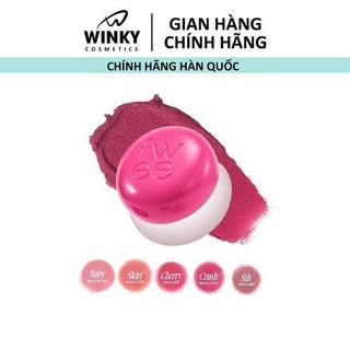 Son và má hồng fwee lip & cheek blurry pudding pot 30 màu