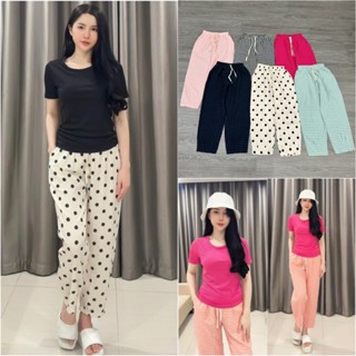 [Hàng đẹp] Quần đũi tơ MUJI mềm dáng xuông bản cạp chun_Quần áo Huyền ANH