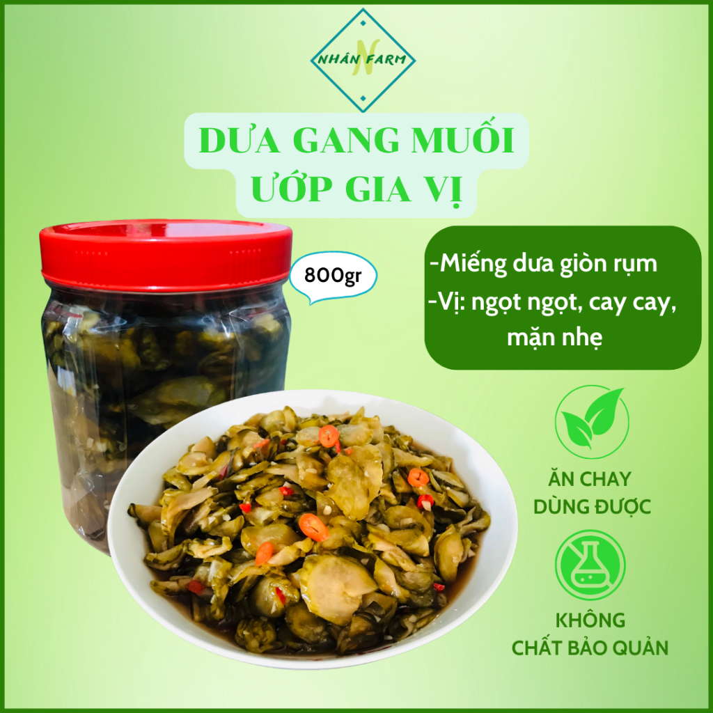 Dưa gang muối ướp gia vị - Ăn chay dùng được