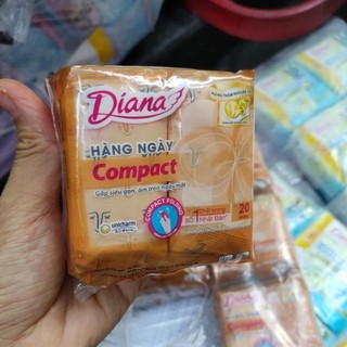 Băng vệ sinh Diana Hàng ngày Compact 20 miếng  Mỏng nhẹ