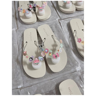 Dép tông đi biển Summer Taste, dép kẹp ngón gắn 12 sticker Ngẫu nhiên Đức Phúc