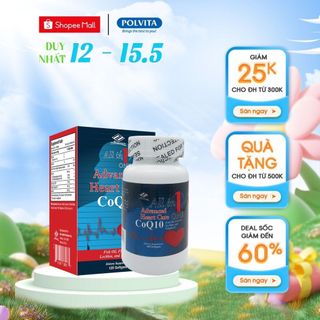Viên uống tim mạch ADVANCED HEART CARE COQ10 (thương hiệu Nu-Health) lọ 120 viên