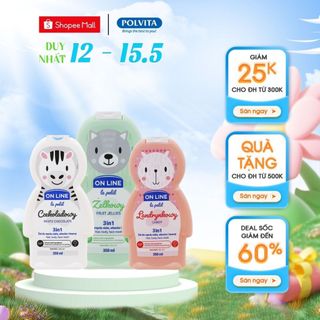 Sữa Tắm Gội Cho Bé 3 trong 1 Online Le Petit, hương thơm ngọt ngào, giúp làm sạch nhẹ nhàng cho da nhạy cảm