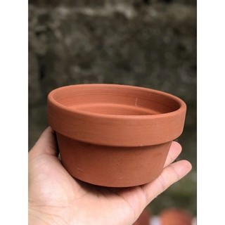 Chậu Đất Nung Dáng Gờ Thấp Bát Tràng Size Nhỏ