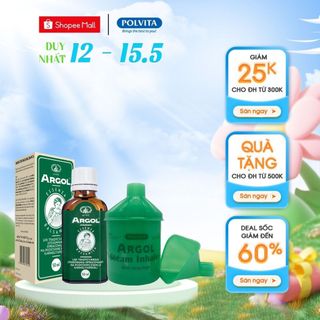 Combo Tinh Dầu Argol Essenza Balsamica (50ml) + Bình xông Argol Steam Inhaler, nhập khẩu Ba Lan