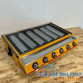 Bếp nướng gas 6họng bếp nướng bbq bằng ga 6 đầu đốt et-k333