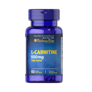 Viên uống hỗ trợ giảm cân, đốt cháy mỡ thưa Puritan's Pride L-cartinite 500 mg lọ 60 viên