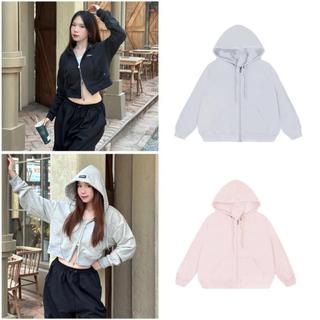 Áo khoác nỉ croptop CINDDY BRAND local brand hoodie zip dáng ngắn form rộng mũ to khoác HC01