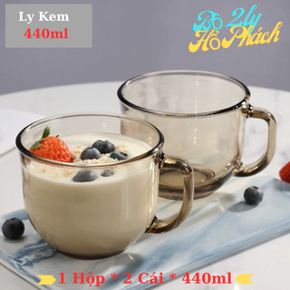 2 Ly kem thuỷ tinh cao cấp 440ml,ly thuỷ tinh,thuỷ tinh