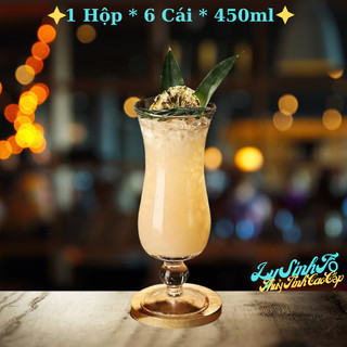 Hộp 6 ly sinh tố thuỷ tinh cao cấp Deli 0.45 lít,ly thuỷ tinh,ly Soda thuỷ tinh cao cấp450ml