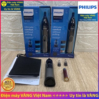Máy tỉa lông mũi lông mày lông tai Philips NT3650 NT3650/16 - Hàng chính hang (Bảo hành 2 năm toàn quốc)