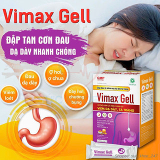 Gói Dạ Dày Vimax Gell 20 Gói/Hộp - Giảm Ợ Hơi, Ợ Chua, Trào Ngược Dạ Dày, Nóng Rát Vùng Thượng Vị