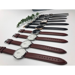 Đồng hồ nam dw mặt tròn dây da 40mm - bảo hành 12 tháng