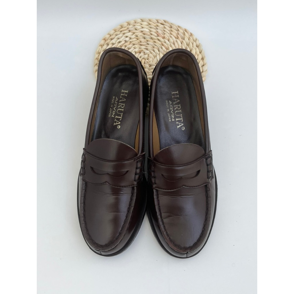 haruta loafer màu nâu đậm 2hand , size 38