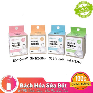 Núm ti Moyuum thay thế bình sữa Moyuum chính hãng Hàn Quốc số 2/ 3 /4
