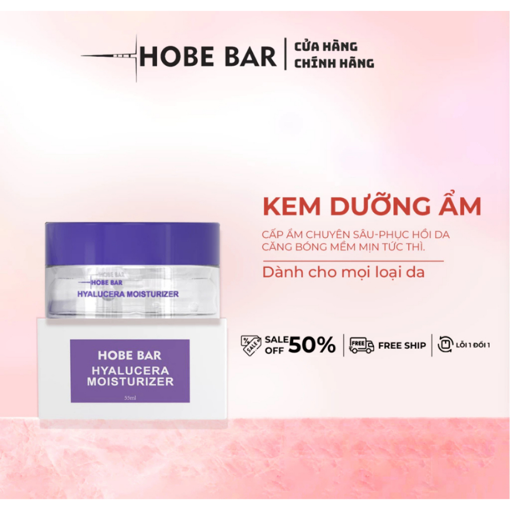 Kem Dưỡng Ẩm HOBEBAR Dưỡng Sáng Siêu Cấp Ẩm Giúp Làm Dịu Da và Phục Hồi Nâng Tone Mờ Thâm Ngừa Mụn H