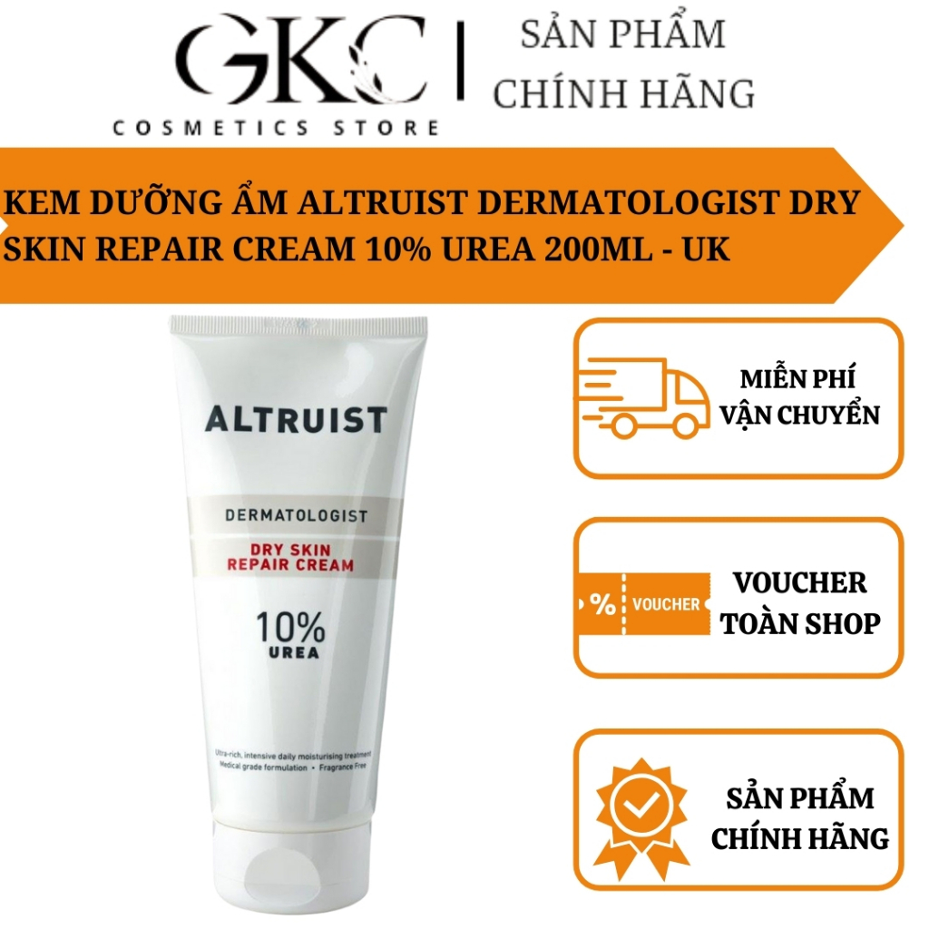 Kem dưỡng cấp ẩm phục hồi da khô Altruist Dermatologist Dry Skin Repair Cream 10% Urea - 200 ml