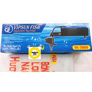 Trọn bộ máy bơm lọc nước hồ cá cảnh 25w vipsun vs 7800 cho hồ 80cm đến 1 mét loại tốt củ máy to