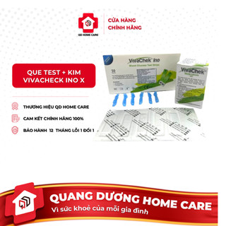 Combo 50 Que Test + 50 Kim dành cho máy đo đường huyết VivaChek Ino X Hàng chính hãng QD Home Care