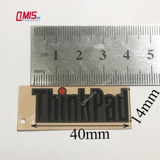 (40mm*14mm) 01 logo Thinkpad màu đen, Lenovo Thinkpad X1 Carbon