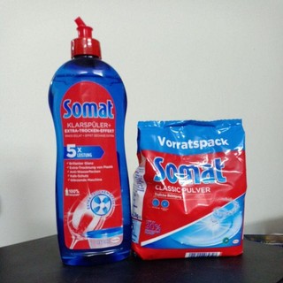 Bột somat 1,2kg + bóng somat 750ml dùng cho máy rửa bát