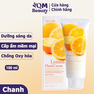 Kem dưỡng da tay 3W Clinic Lemon làm mịn, kem dưỡng ẩm tay Hàn Quốc 100ml