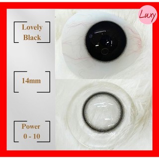  (Giá 1 chiếc) Lovely Black LUXY LENS 0-6 Độ 14mm Hàn Quốc, Cam Kết Chất Lượng, Có Bảo Hành