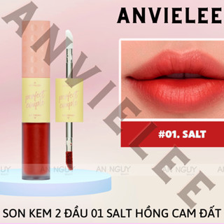 [GỐC 330K EXP 02.2025] VỎ MÓP/RÁCH 01 Salt Hồng Cam Đất Son Kem Lì 2 Đầu Lemonade VER 2 Perfect Couple Lip THANH LÝ AUTH
