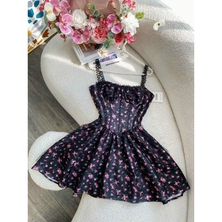 ĐẦM 2S HOA XOÈ VIỀN REN 3M