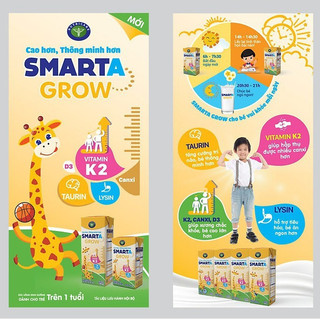 Sữa nước pha sẵn Smarta Grow 110ml, 180ml (lốc 4 hộp)