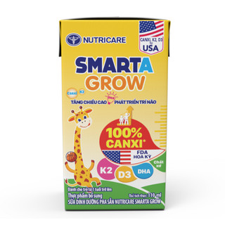 Sữa nước pha sẵn Smarta Grow 110ml, 180ml (lốc 4 hộp)