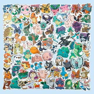 Set 100 hình dán trang trí pokemon 2024
