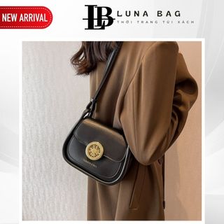 Túi xách nữ, túi đeo chéo nữ chất liệu da pu khoá đồng da mềm thời trang luna bag - tx47