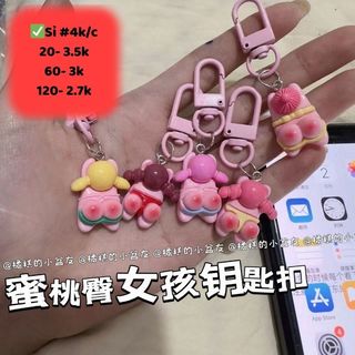 Móc khóa khoe mông đào dễ thương