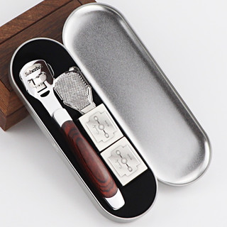 (Kèm 20 lưỡi thay) Dụng Cụ Mài, Chà Gót Chân Tẩy Da Chết Inox Cao Cấp(Có Hộp)