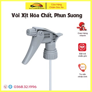 Vòi xịt bình xịt hóa chất, đầu xịt hóa chất, xịt nước bán rời phun sương vừa nhiều loại chai nhựa (vòi xám)