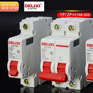 Attomat delixi mcb 1p 2p 10a-63a -aptomat tép dz47 1 pha , cb tép, cb ac