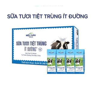 Thùng sữa tươi mộc châu 180ml có đường -ít đường