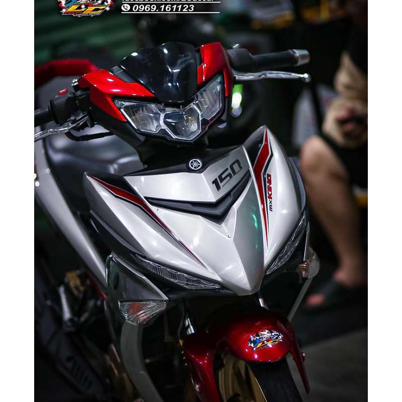 tem ex 150 đỏ bạc Mx king, tem MX king 150 đỏ bạc
