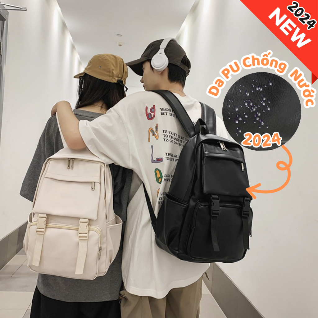 Balo da nam đi học balo ulzzang nam nữ thời trang có ngăn bí mật đựng laptop 15,6 inch BL19