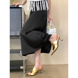Dép Mules nữ Thời trang - Guốc quai ngang hở mũi nhọn sang trọng cao 5cm có sẵn size 35 đến bigsize 42 - Toffly Shoes