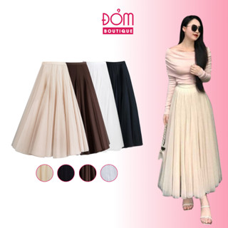 Chân Váy Lưới Dáng Dài Chữ A Cạp Chun Chất Dày Đẹp CV133